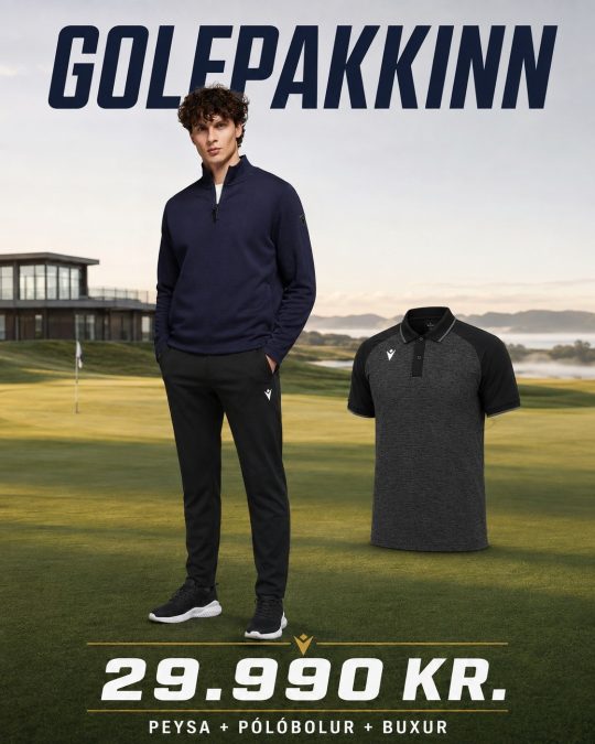 Golfpakkinn (Peysa+Polo+Buxur)